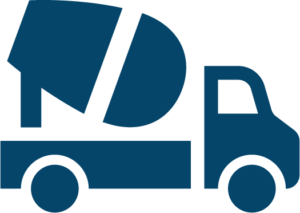 Graphic of a concrete mixing truck