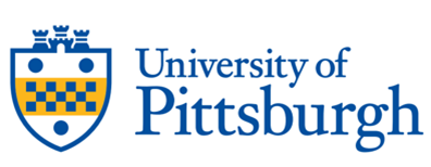 Logo with the university name next to an icon of a shield with a castle atop it